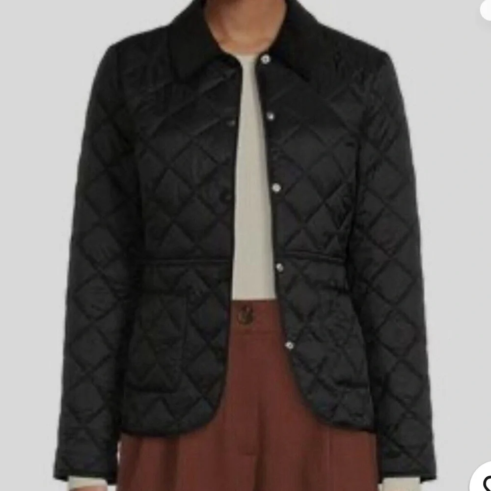 Antonio Melani Claudia Quilted Puffer Jacket Black Lightweight Size 0 - Picture 2 of 5